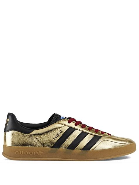 gucci adidas gazelle gold|gucci gazelle metallic gold.